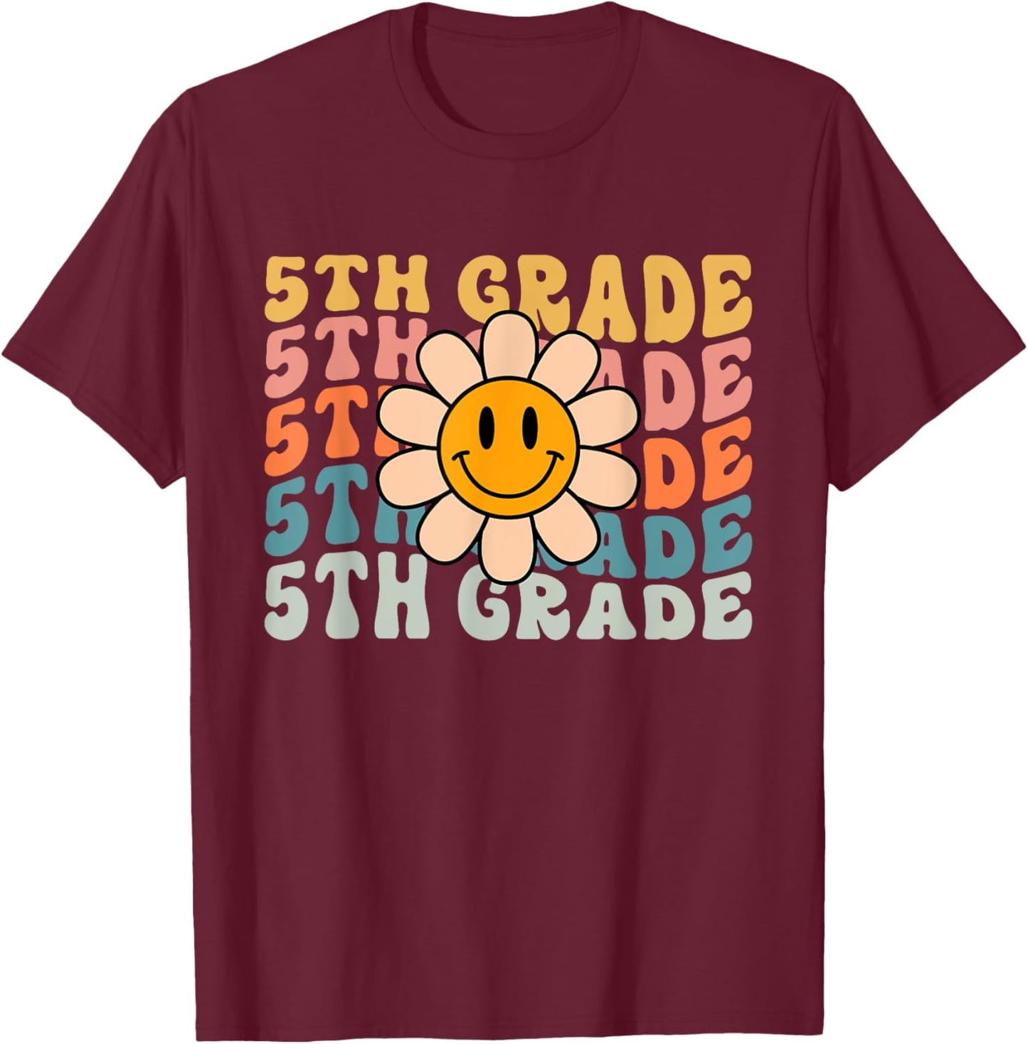 In My Fifth Grade Era Back To School 5th Grade Teacher Team Men Women Girls Kids T-Shirt - T-Shirt | Maroon