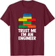 Brick Builder Funny Blocks Building Master Builder Toys Kids T-Shirt - T-Shirt | Maroon