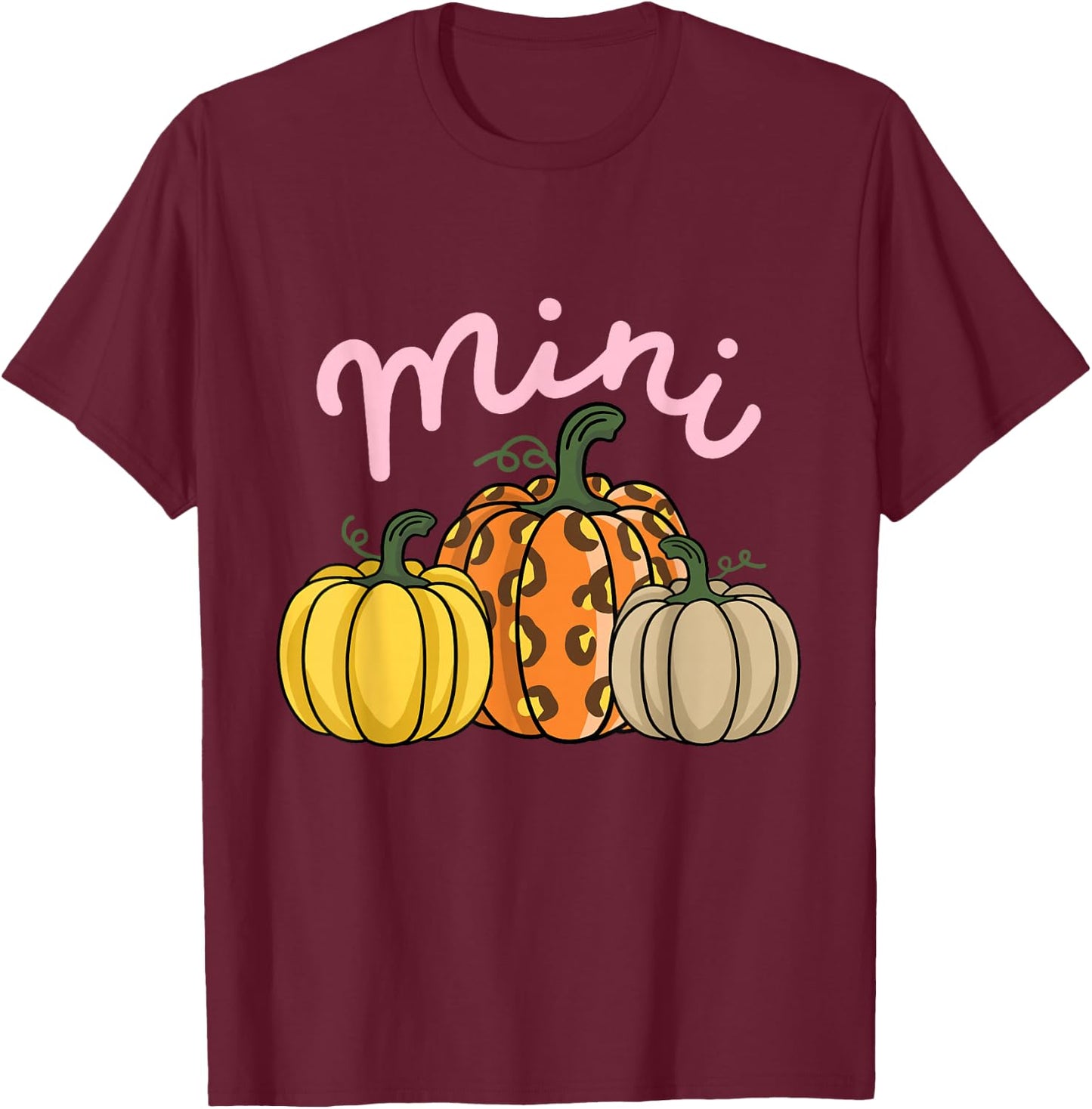 Mama and Mini Mommy and Me Matching Thanksgiving Kids T-Shirt - T-Shirt | Maroon