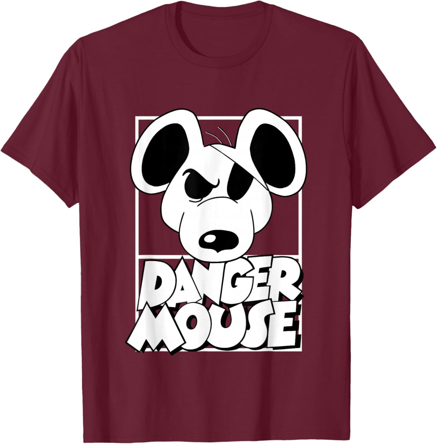 Danger Mouse Eye Patch T-Shirt - T-Shirt | Maroon