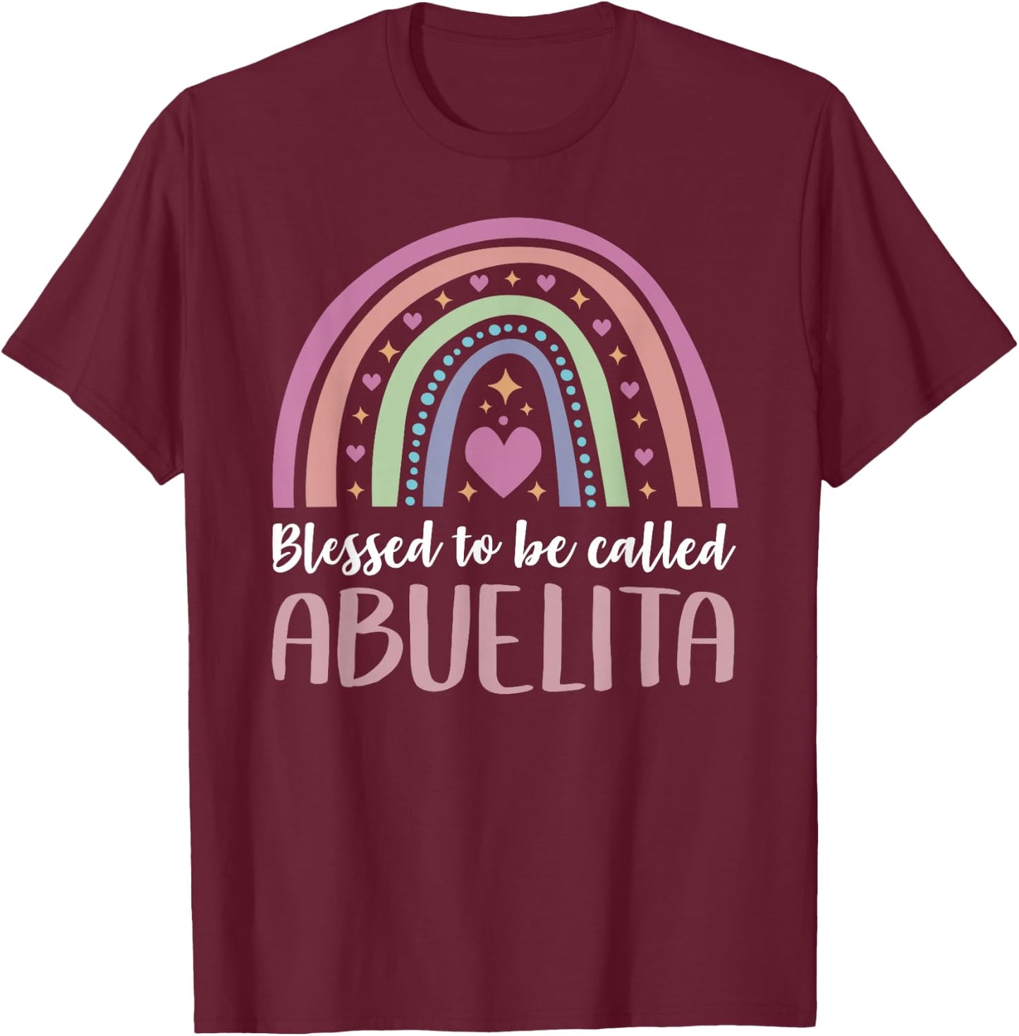 Abuelita Shirt for Grandma Mothers Day Blessed Abuelita T-Shirt - T-Shirt | Maroon