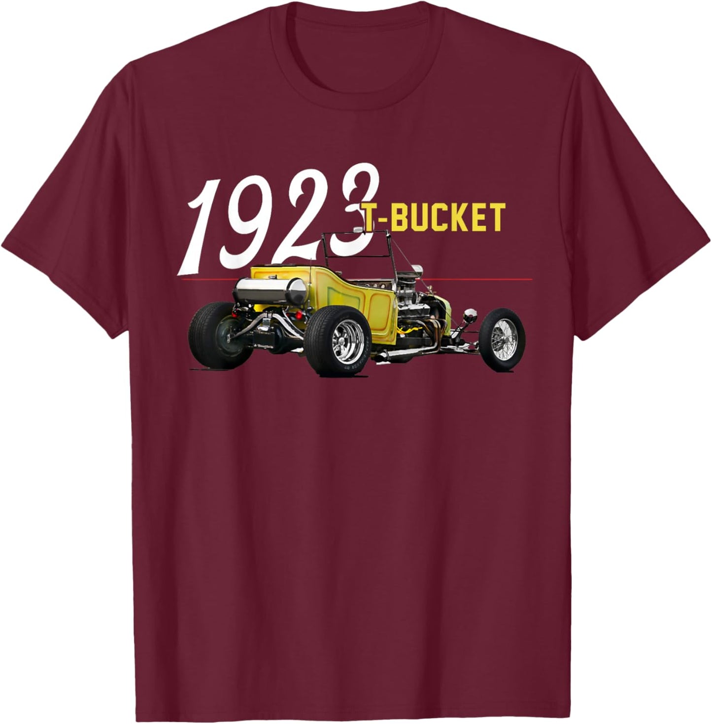1923 23 T-Bucket Blown Hot Rod T-Shirt - T-Shirt | Maroon