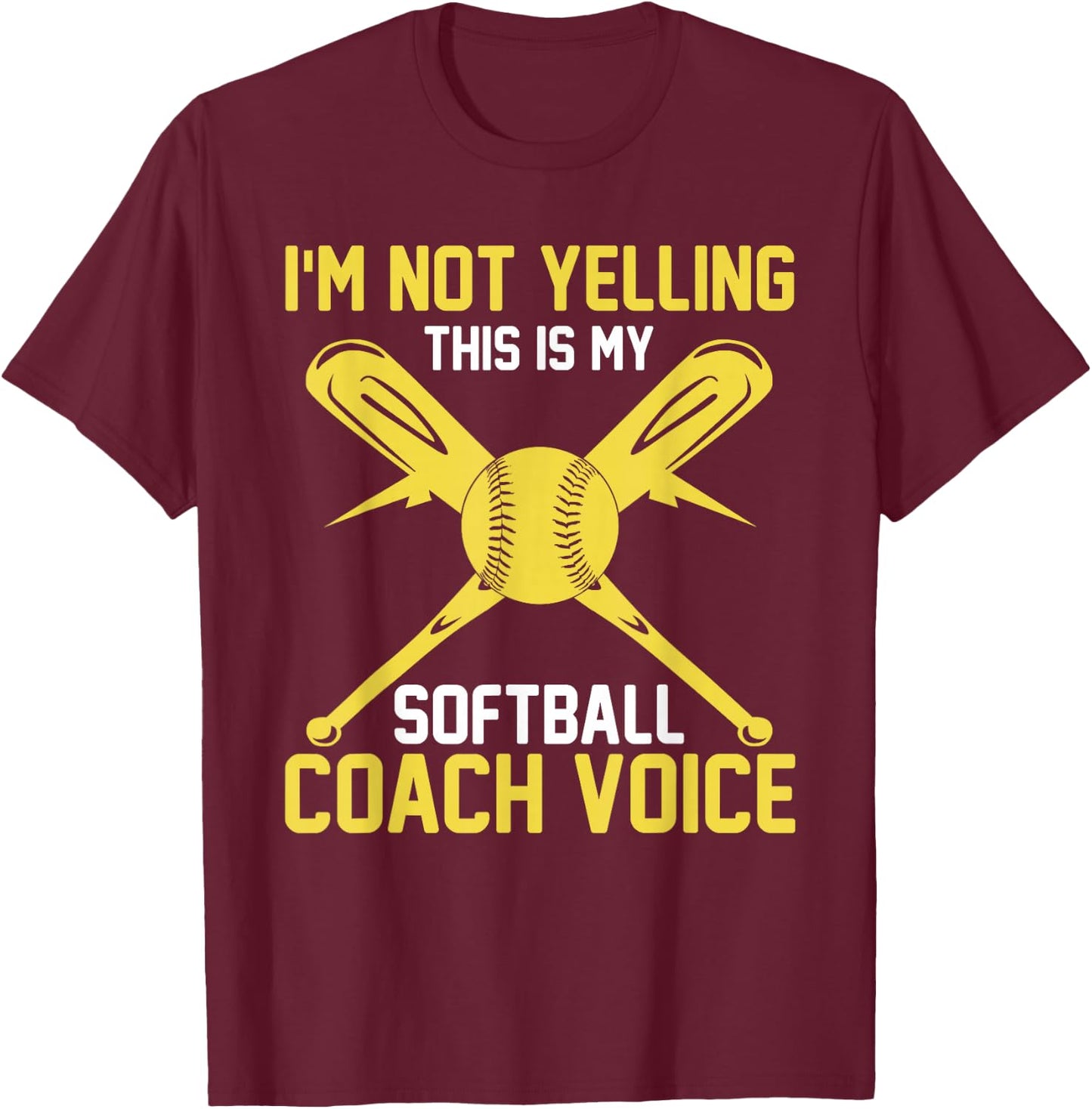 Softball Coaching Voice - Assistant Coach Softball T-Shirt - T-Shirt | Maroon