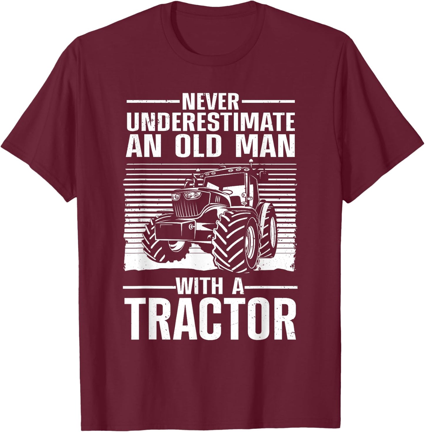 Cool Tractor Dad Grandpa Farmer Driver Farming Truck T-Shirt - T-Shirt | Maroon