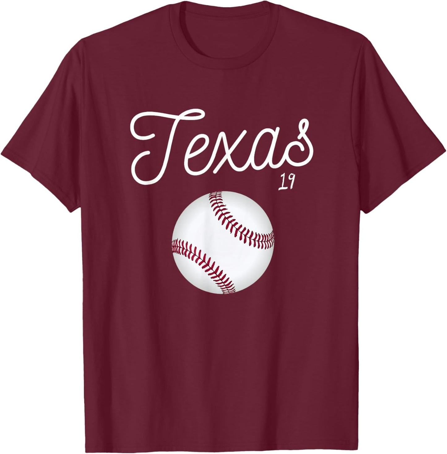 Texas Baseball 2019 Giant Ranger Ball T-Shirt - T-Shirt | Maroon