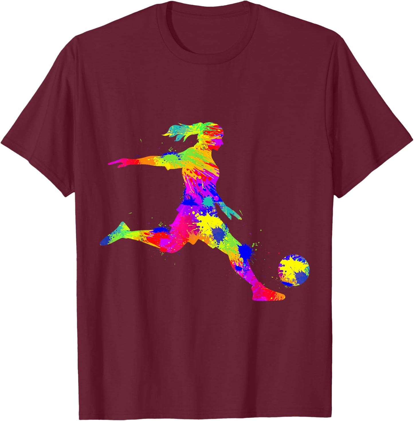 Soccer Girl Women Youth T-Shirt - T-Shirt | Maroon