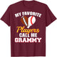 My Favorite Players Call Me Grammy Football Baseball Grammy T-Shirt - T-Shirt | Maroon