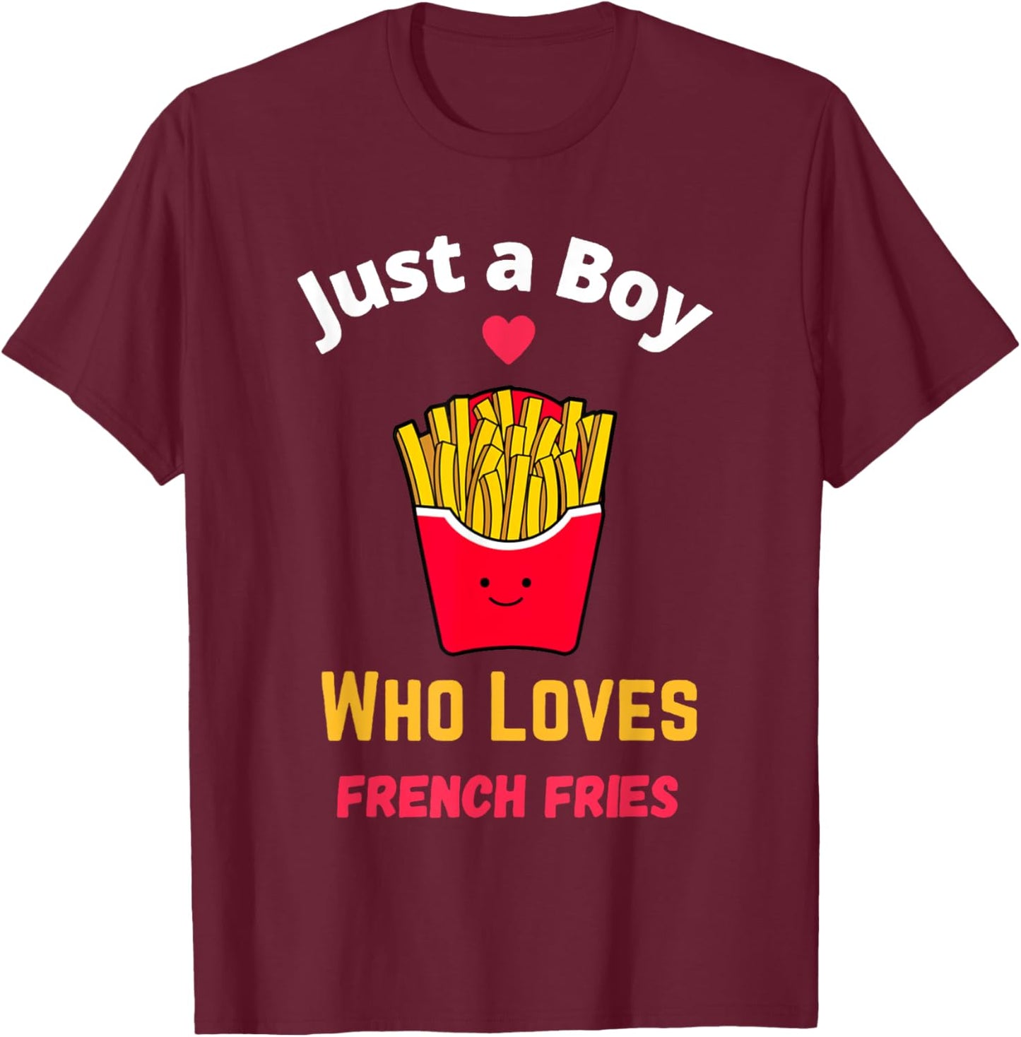 Funny French Fries Gifts It's Fry Day, French Fries Lover , -Adult, Black, Small, Short Sleeve T-Shirt - T-Shirt | Maroon