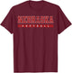 Nebraska Softball Red Vintage Text T-Shirt - T-Shirt | Maroon