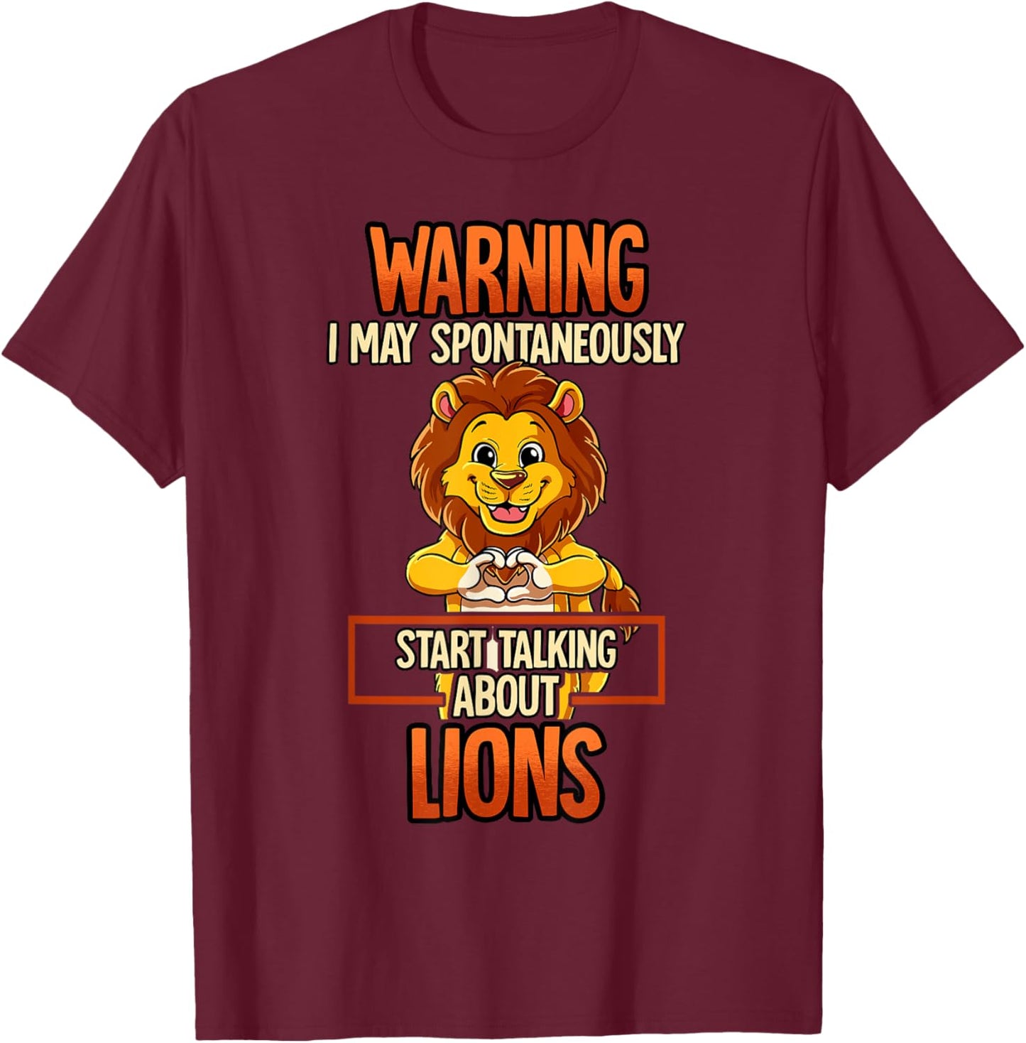 Lion T-Shirt - T-Shirt | Maroon