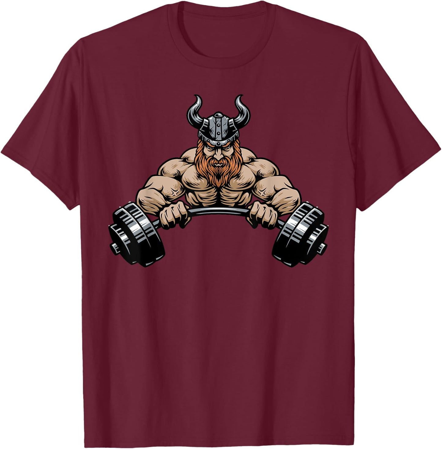 Viking Training gym for lover Strongman Bodybuilding workout T-Shirt - T-Shirt | Maroon