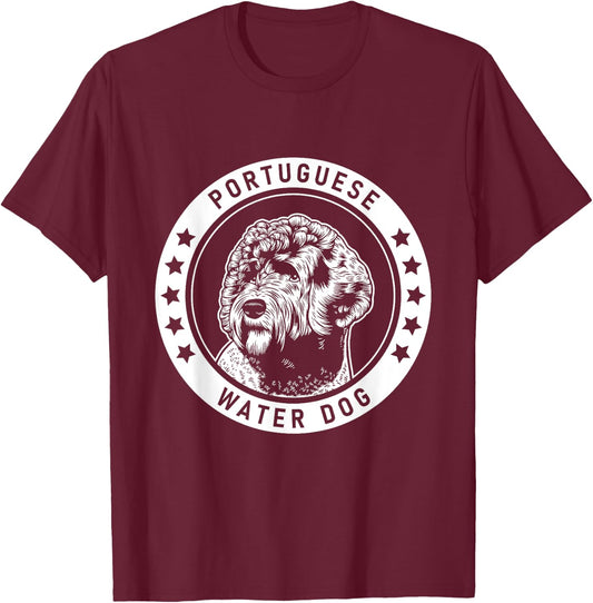 Portuguese Water Dog Fan design Women Girls Kids T-Shirt - T-Shirt | Maroon