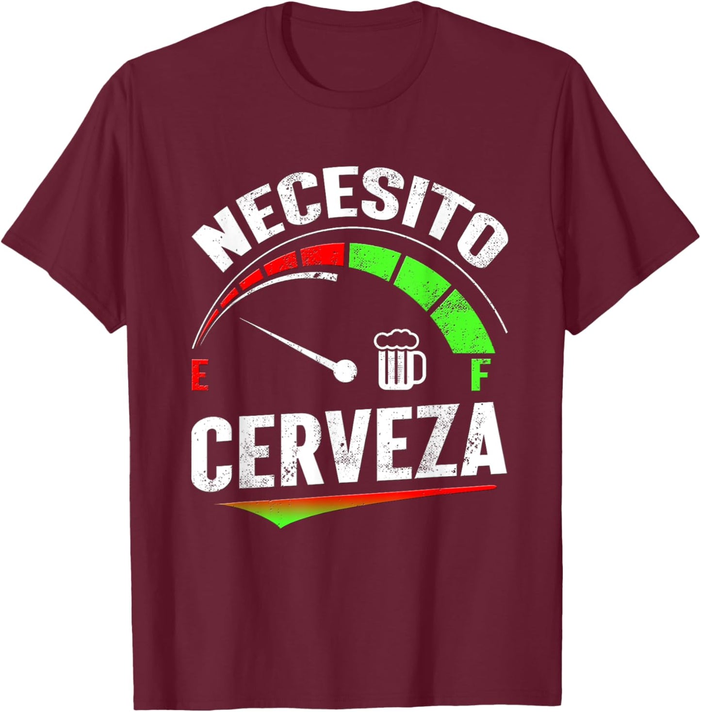 Necesito Cerveza Shirt - Cerveza T-Shirt - T-Shirt | Maroon