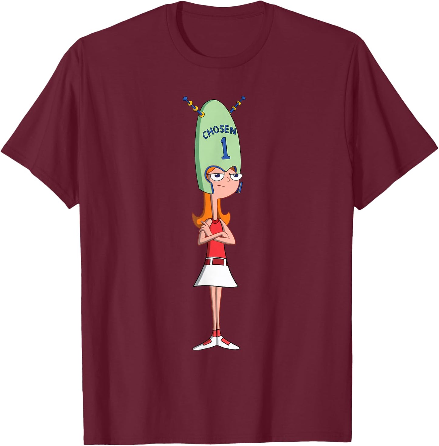 Phineas and Ferb Candace Against the Universe Chosen 1 T-Shirt - T-Shirt | Maroon