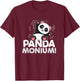 Pandamonium Funny Panda-Bear Pun T-Shirt - T-Shirt | Maroon