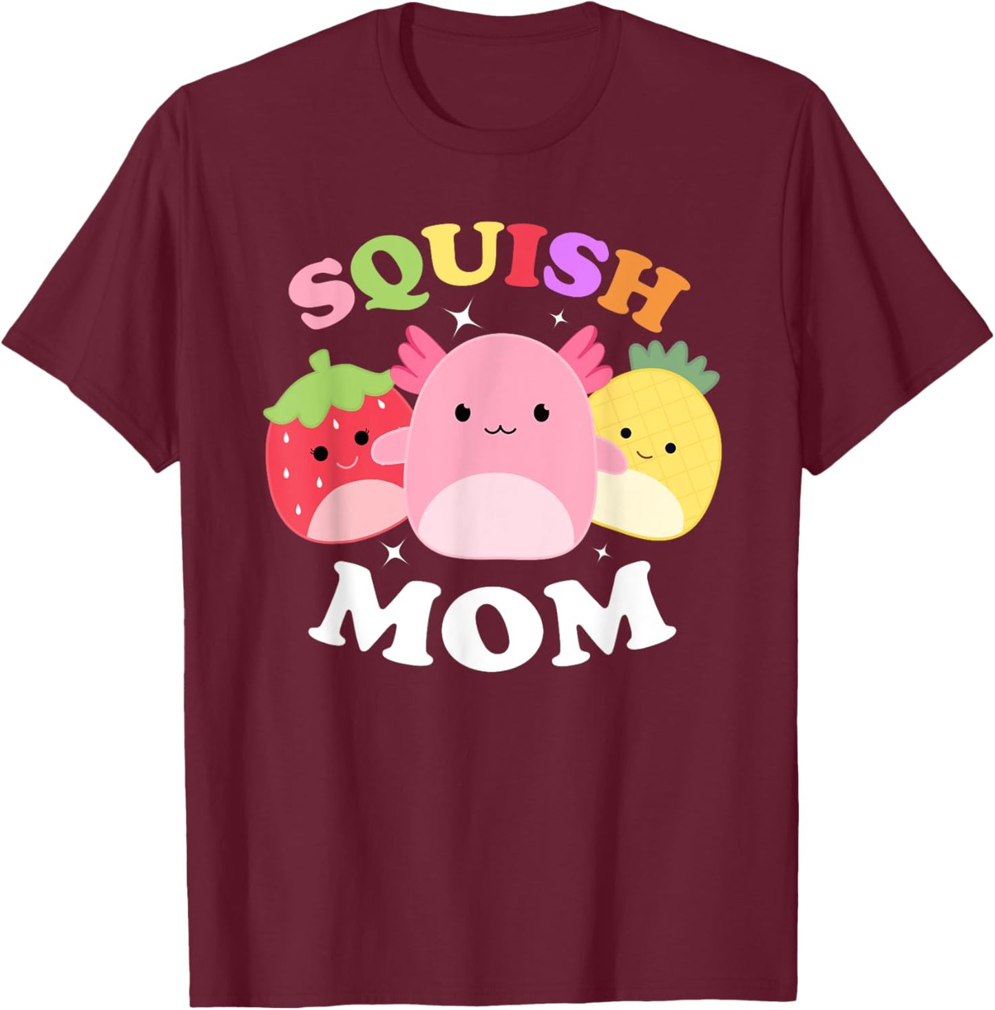 Squish Mom Mallow Soft Toy Gifts Mother's Day Mama T-Shirt - T-Shirt | Maroon