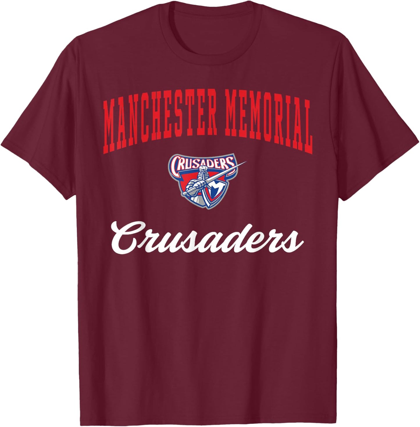 Manchester Memorial High School Crusaders C3 T-Shirt - T-Shirt | Maroon