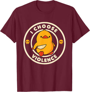 I Choose Funny Violence's Duck Sayings Duck Animals Men T-Shirt - T-Shirt | Maroon