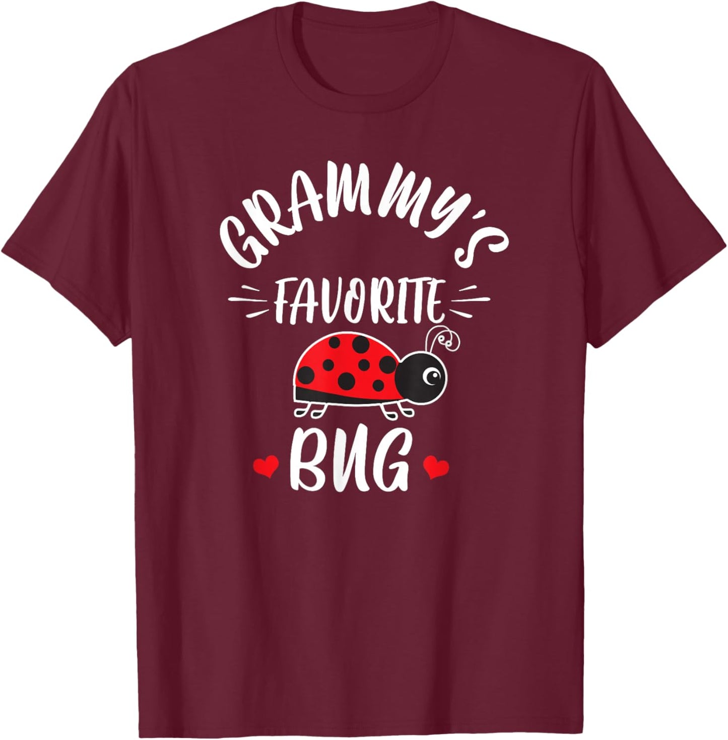 Grammy's Favorite Bug For Kids From Grammy Grandma Ladybug T-Shirt - T-Shirt | Maroon