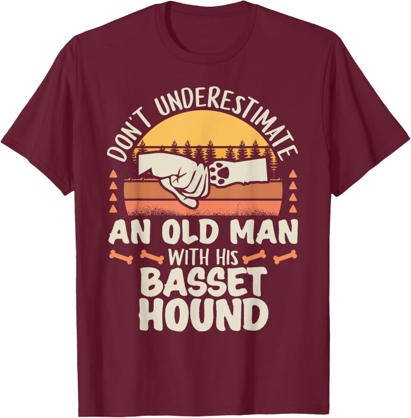 Basset Hound Shirt Men Women Dog Mom Dog Lover T-Shirt - T-Shirt | Maroon