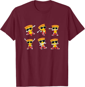 Dabbing Pizza Slice Dance Pizza Dancing Toddler Boy Pizza T-Shirt - T-Shirt | Maroon