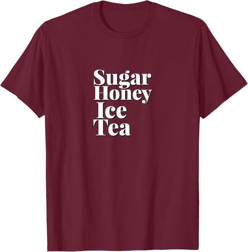 CUTE SUGAR HONEY ICED TEA - Simple Clean White Text Design