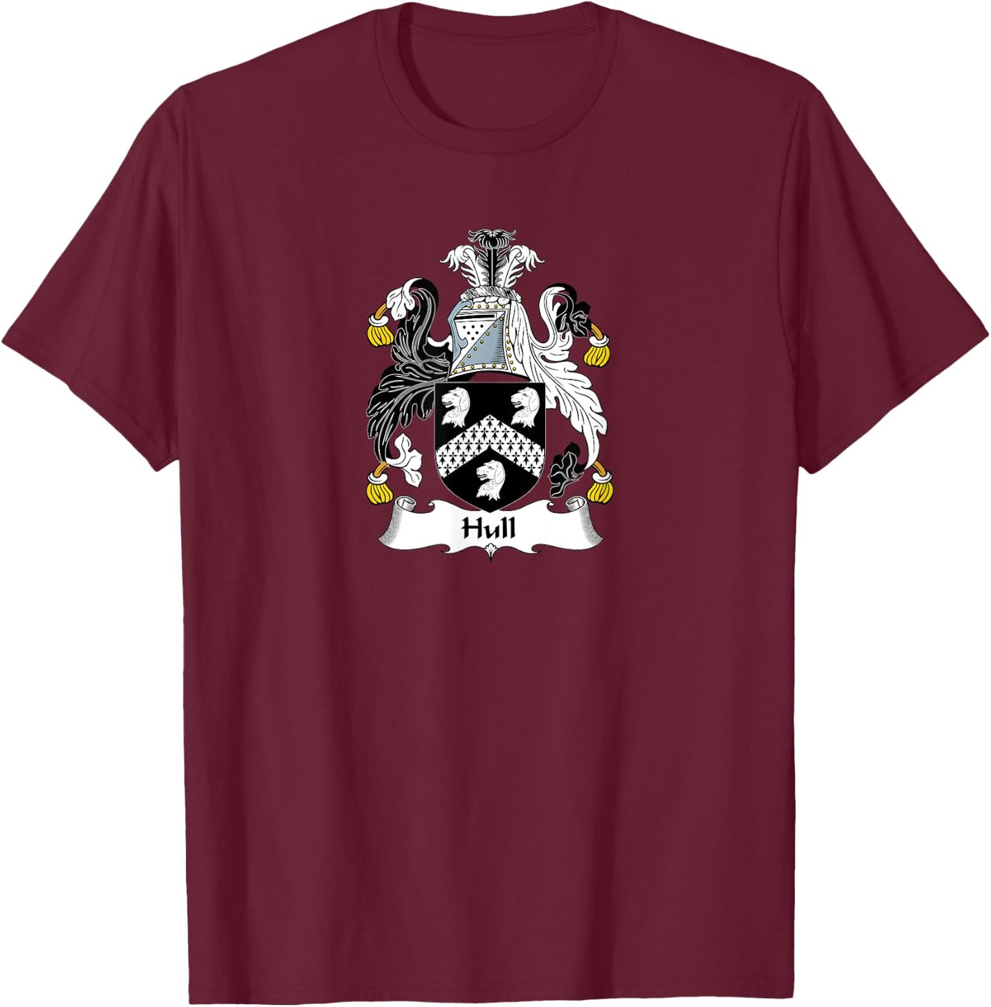Hull Coat of Arms - Family Crest Shirt T-Shirt - T-Shirt | Maroon