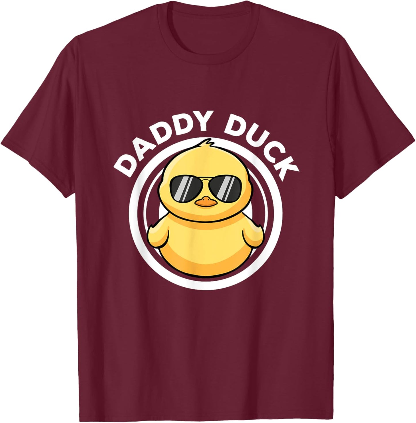 Daddy Duck Dad I Love Ducks Family Lover Funny Rubber Duck T-Shirt - T-Shirt | Maroon