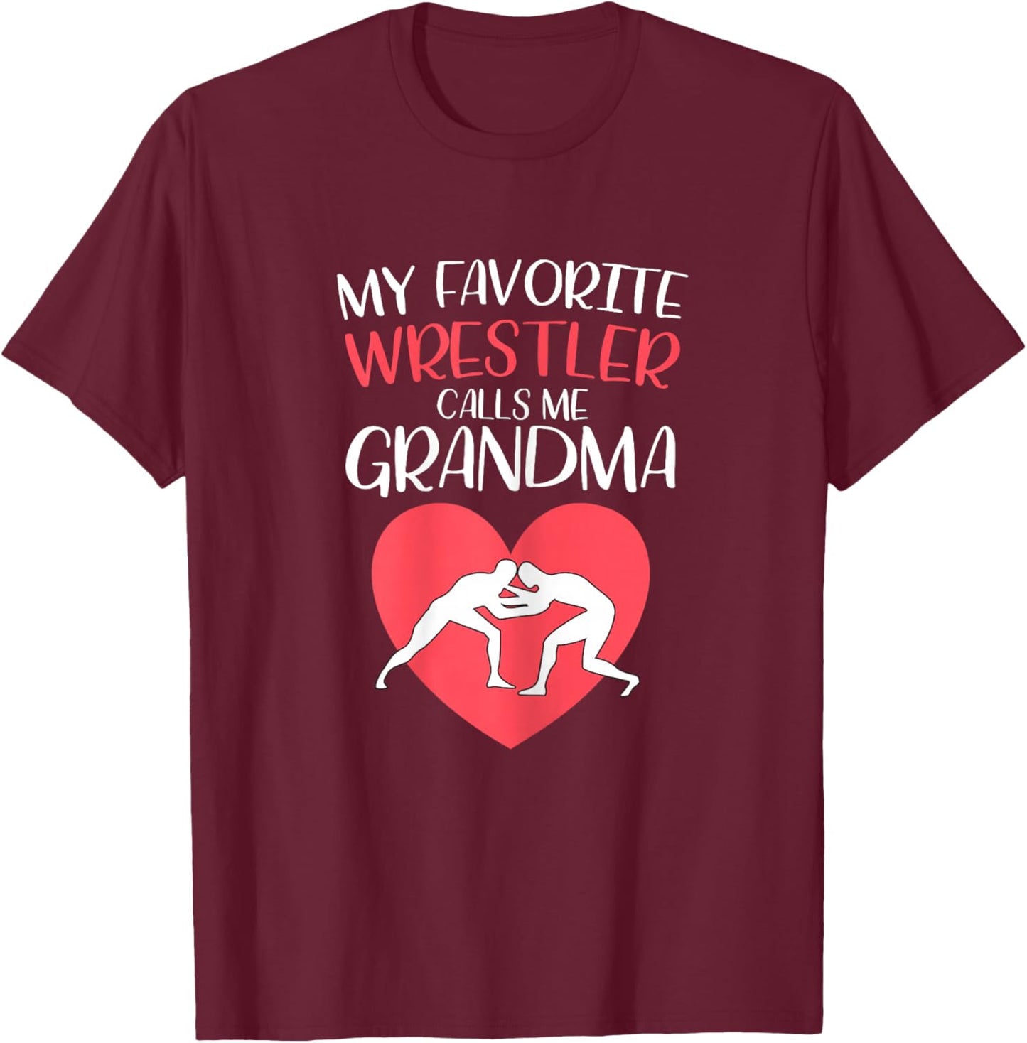Funny Wrestling Grandma T-Shirt - T-Shirt | Maroon