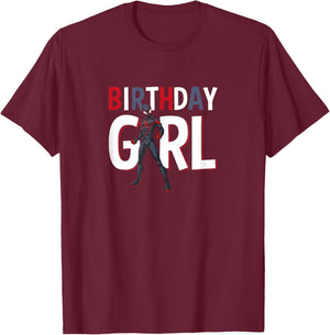 Marvel Spider-Man Miles Morales Birthday Girl Logo T-Shirt - T-Shirt | Maroon