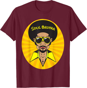 Funk Shirt Vintage 70s Costume Funky Afro Soul Music T-Shirt - T-Shirt | Maroon