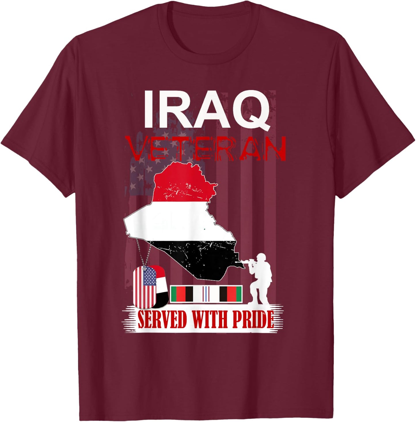 Iraq Veteran Iraqi Operation Freedom T-Shirt - T-Shirt | Maroon