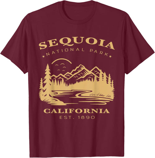 Retro Vintage Sequoia National Park for kids Hiking Camping