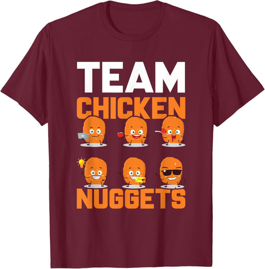 Team Chicken Nuggets T-Shirt - T-Shirt | Maroon