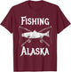 Last Frontier Alaska Souvenirs Gifts Fish Alaska Salmon T-Shirt - T-Shirt | Maroon