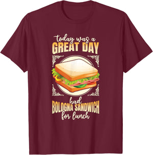 Baloney Sausage Meat Food Lover Fried Bologna Sandwich T-Shirt - T-Shirt | Maroon