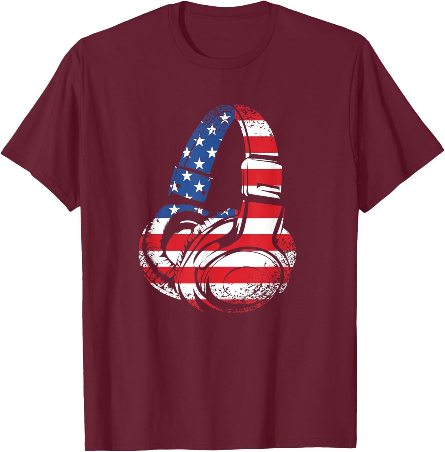 Funny 4th Of July American Flag Gaming Patriotic Boys Kids T-Shirt - T-Shirt | Maroon