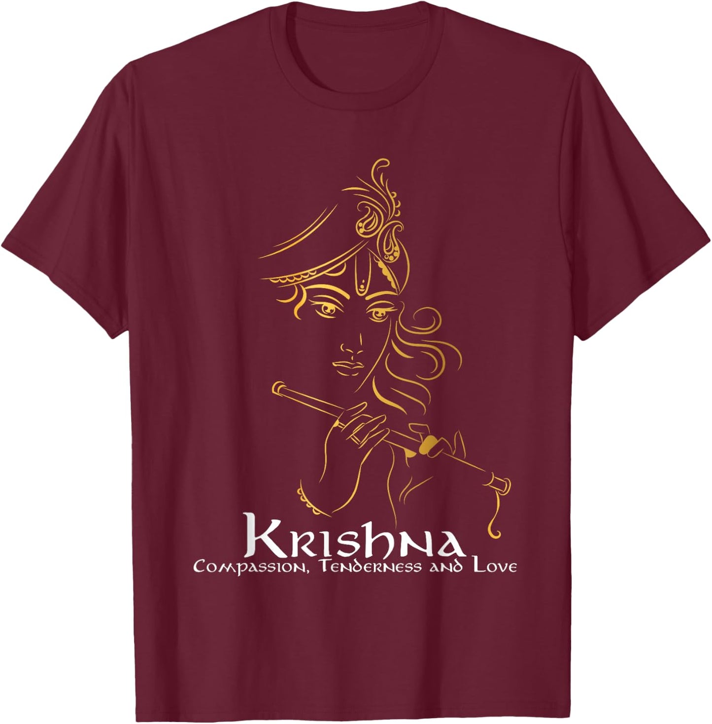 Hindu Shirts Hinduism Diwali Festival Gods Lord Krishna T-Shirt - T-Shirt | Maroon