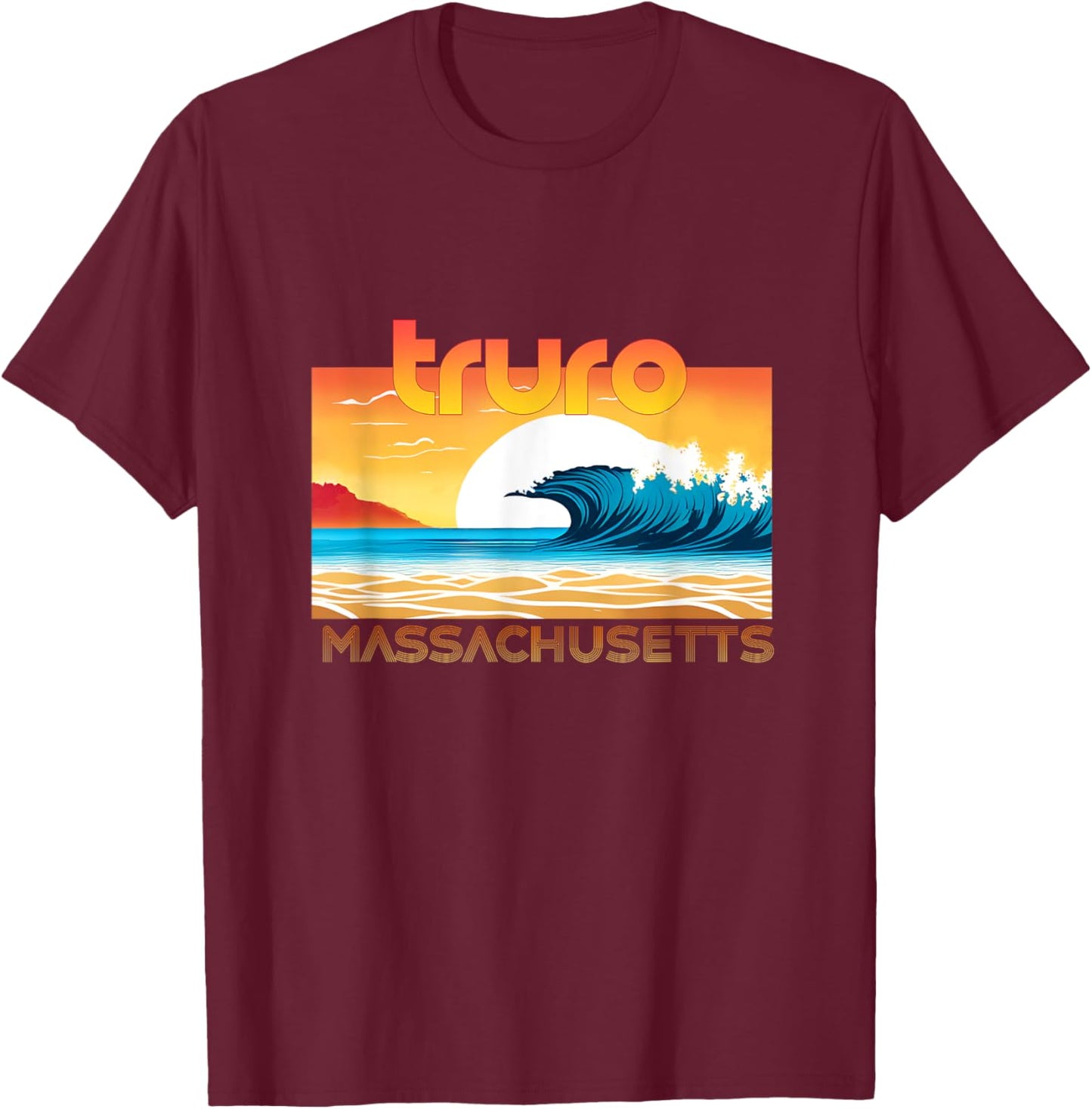 Truro Retro Vintage Souvenir Apparel - Truro T-Shirt - T-Shirt | Maroon