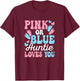 Pink Or Blue Auntie Loves You Gender Reveal Cute Aunt Women T-Shirt - T-Shirt | Maroon