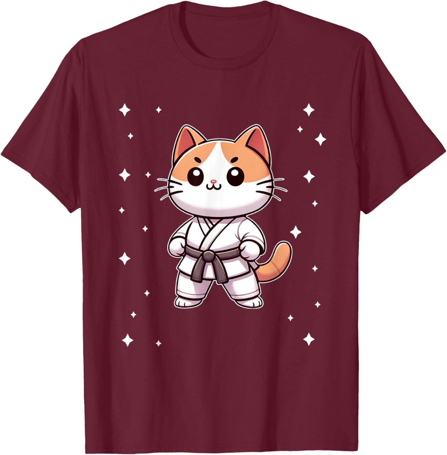 Cute kawaii karate cat Martial Arts Women Kids T-Shirt - T-Shirt | Maroon