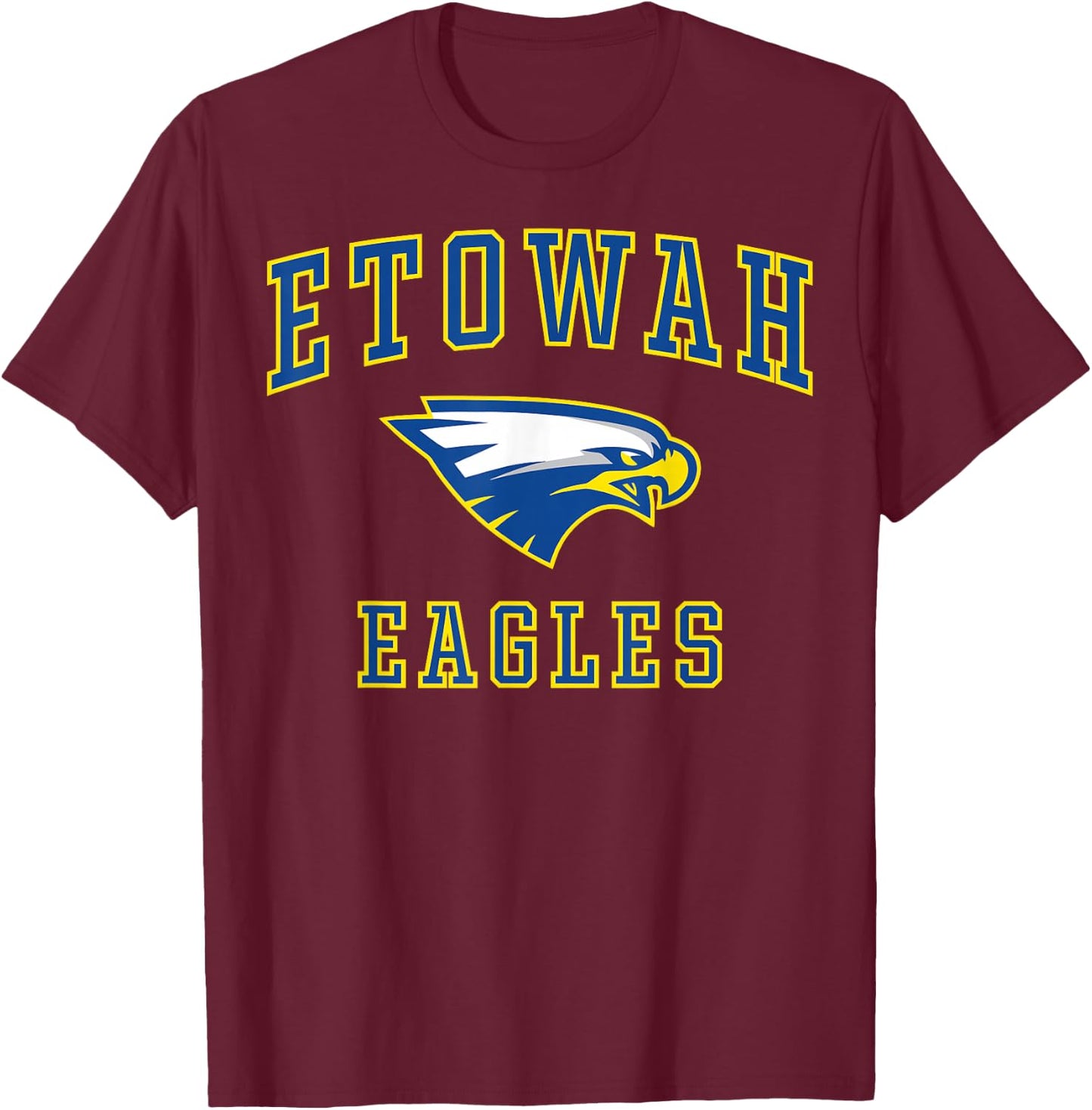 Etowah High School Eagles C1 T-Shirt - T-Shirt | Maroon