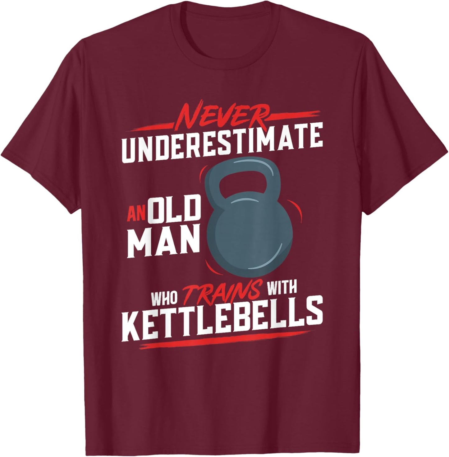Kettlebell Workout Fitness Training Kettlebell T-Shirt - T-Shirt | Maroon