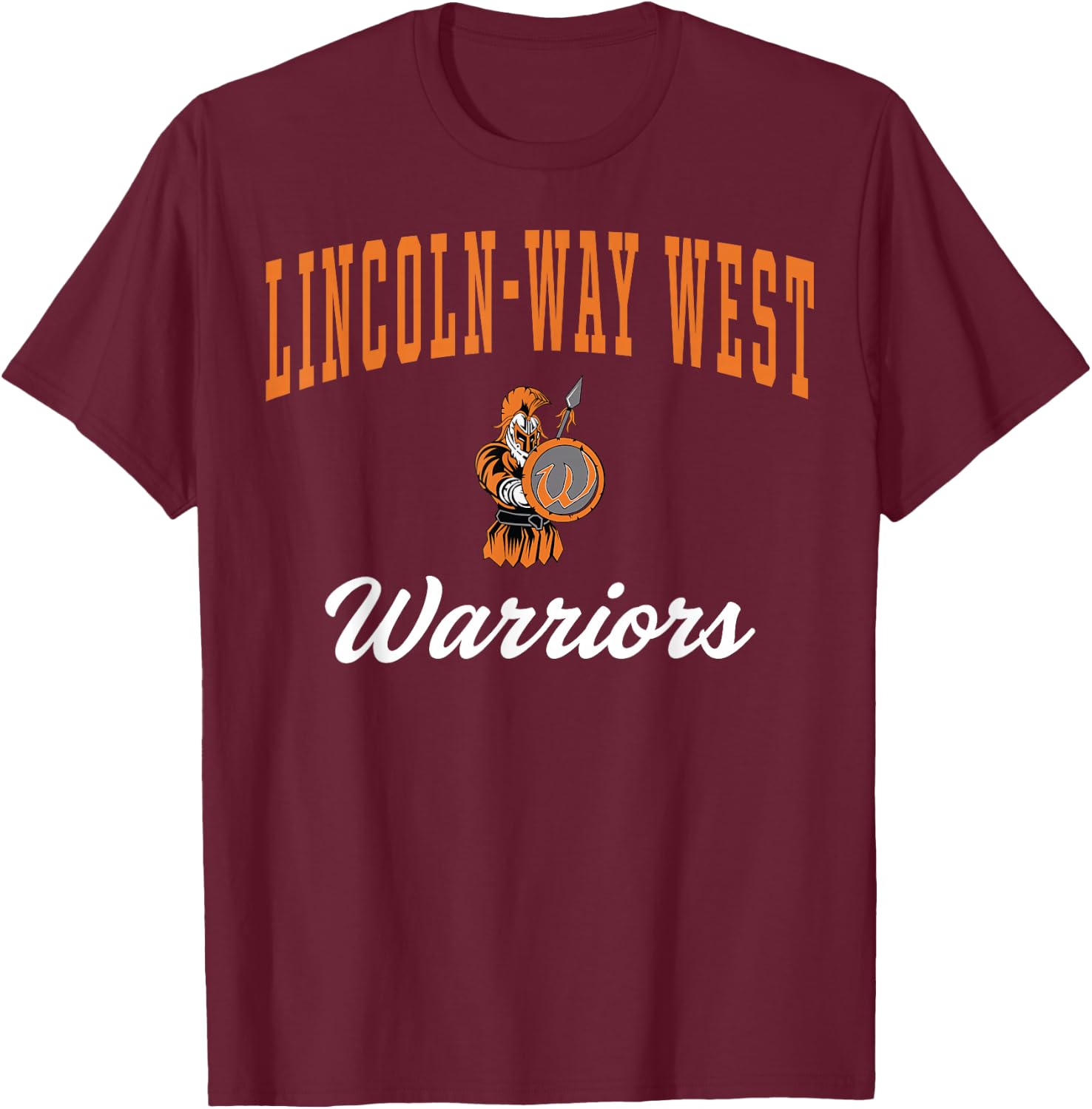 Lincoln-Way West High School Warriors C7 T-Shirt - T-Shirt | Maroon