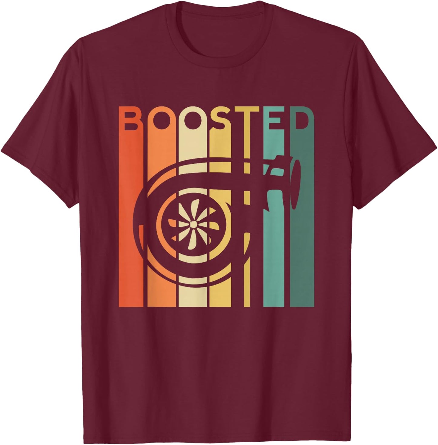 Boost Turbo Car Boosted Turbocharger Auto X Retro Race Tuner T-Shirt - T-Shirt | Maroon