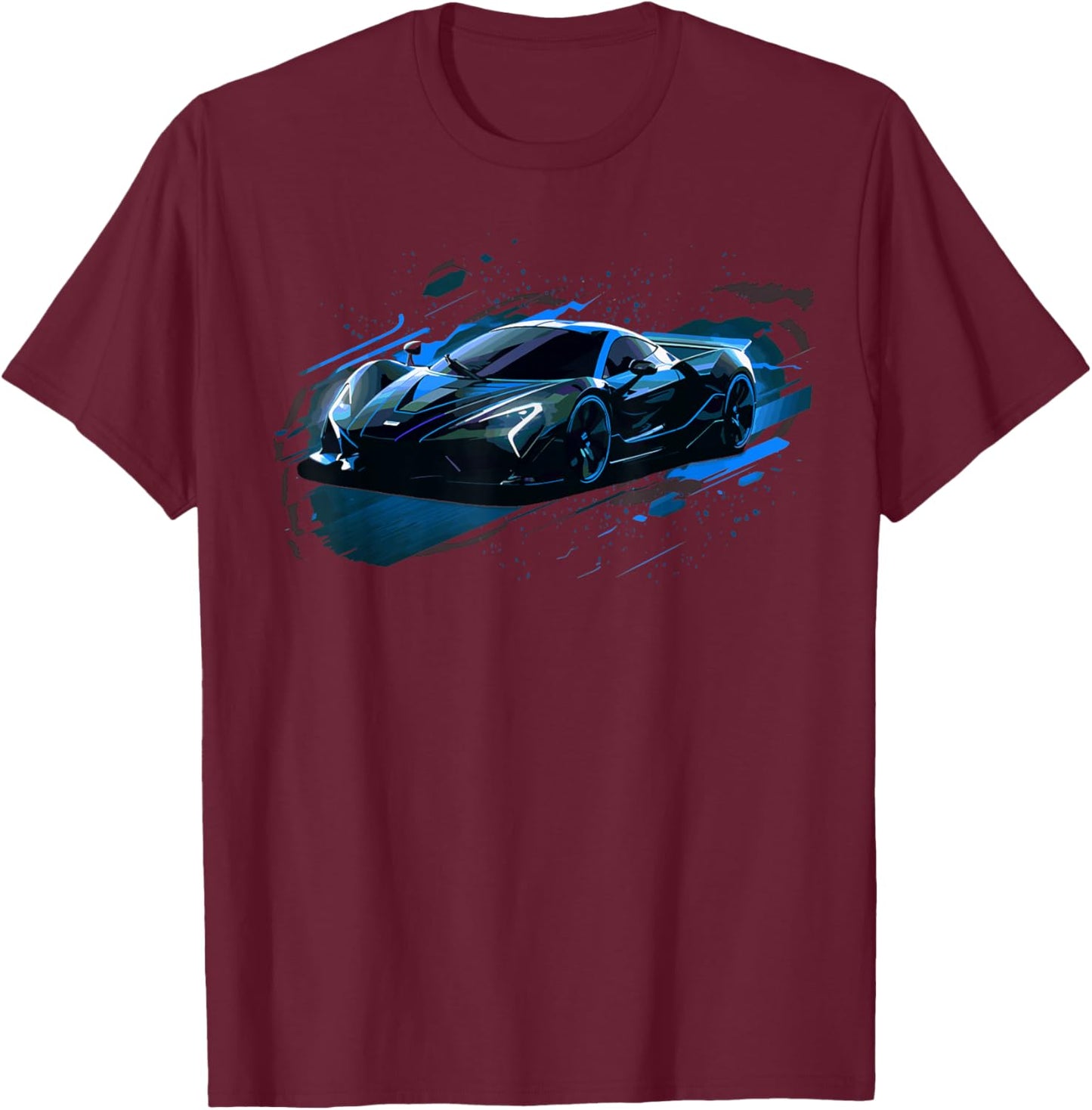 Exotic Concept Sports Car Supercar Luxury Hypercar Graphic T-Shirt - T-Shirt | Maroon