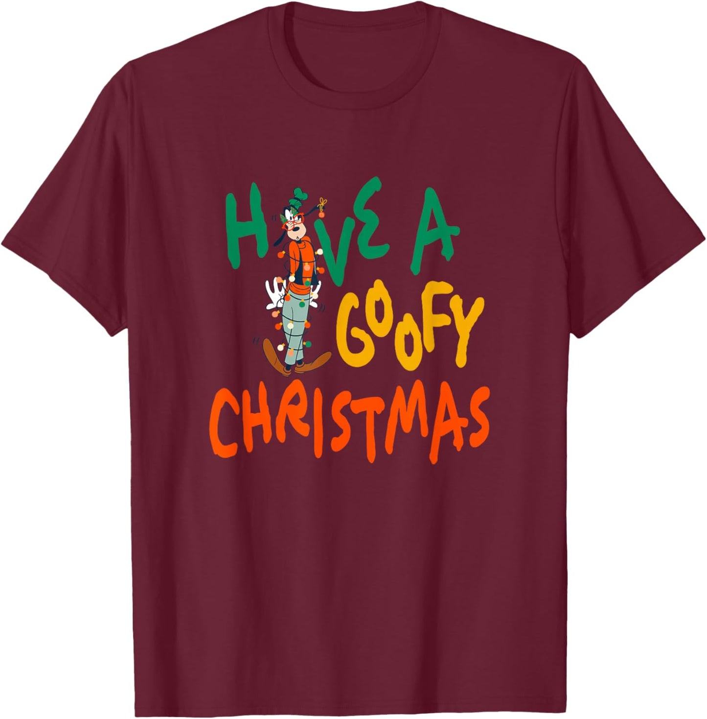 Disney Mickey And Friends Christmas Have A Goofy Christmas T-Shirt - T-Shirt | Maroon