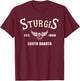 Sturgis South Dakota Motorcycle Biker Vintage T-Shirt - T-Shirt | Maroon