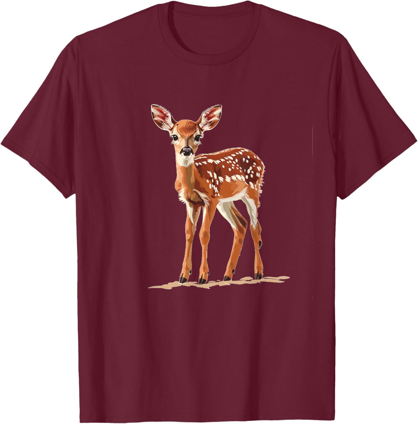 Happy deer fawn animal T-Shirt - T-Shirt | Maroon