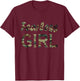 Fearless Girl Camo I Camouflage Lover T-Shirt - T-Shirt | Maroon